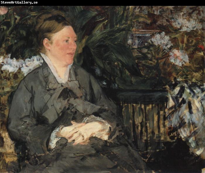 Edouard Manet Mme Manet im Gewachshaus